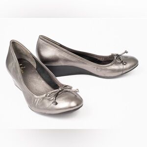 New Cole Haan "Air Tali" Wedge Pump Pewter Women's 8 1/2 AA